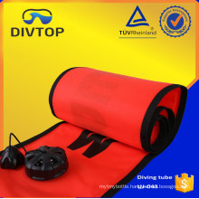 Inflatable spearfishing float, freediving diving equipment Surface Marker Buoy.